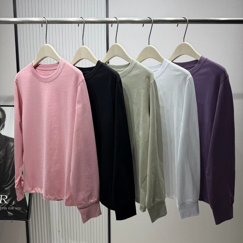 91702 Unisex Couple's Long-Sleeve T-Shirt, 2026 Autumn New Collection, Pure Cotton Casual Crew Neck with Back Print 91702 Unisex Couple's Long-Sleeve T-Shirt, 2026 Autumn New Collection, Pure Cotton Casual Crew Neck with Back Print