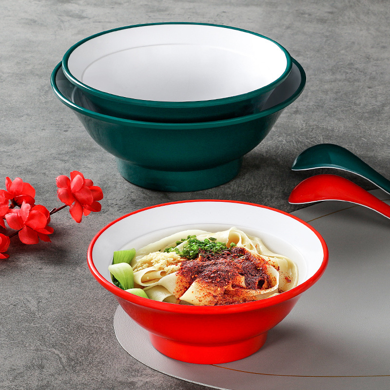 Melamine tableware two-color noodle bowl commercial breakfast wonton…