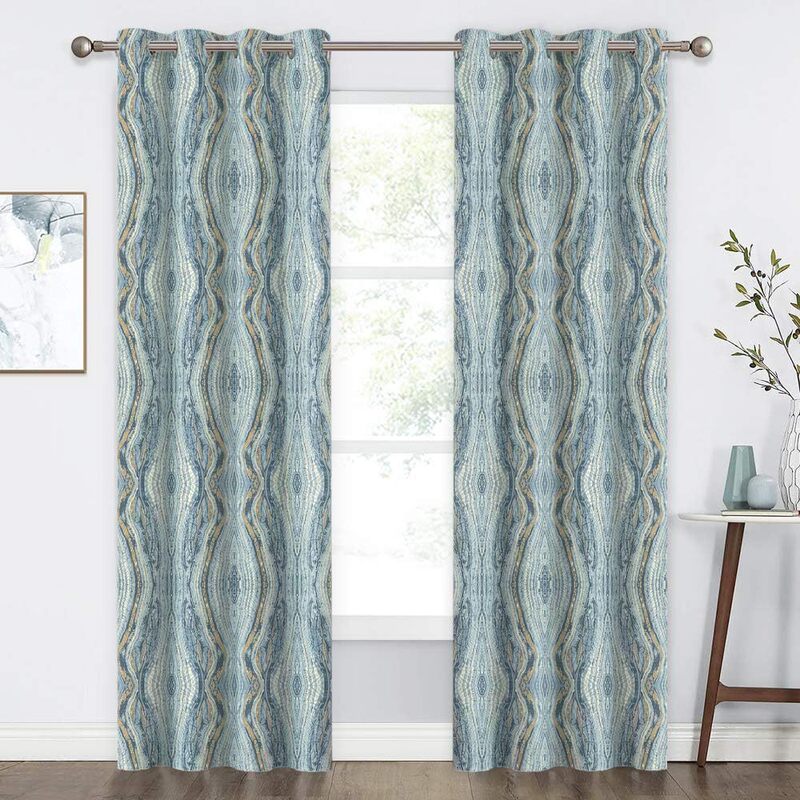 2 Pieces of Blue Ocean Animal Curtains Underwater World Sea Turtles Sharks Coral Fish Bedroom Living Room Perforated Curtains 2 Pieces of Blue Ocean Animal Curtains Underwater World Sea Turtles Sharks Coral Fish Bedroom Living Room Perforated Curtains
