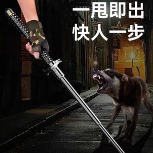 Knife-Blocking Stick, Solid Vehicle-Mounted Legal Self-Defense, Explosion-Proof Self-Defense Weapon, Multi-Functional Telescopic and Extended Three-Section Stick