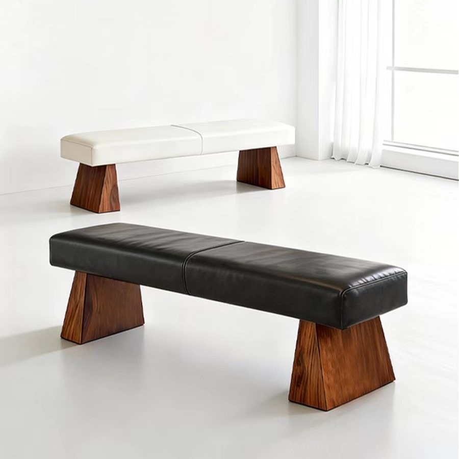 Nordic Minimalist Solid Wood Bench, Entryway Shoe-Changing Bench, Living Room Bedroom Bed-End Bench, Designer Creative Sofa Bench