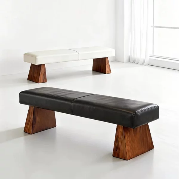 Nordic Minimalist Solid Wood Bench, Entryway Shoe-Changing Bench, Living Room Bedroom Bed-End Bench, Designer Creative Sofa Bench