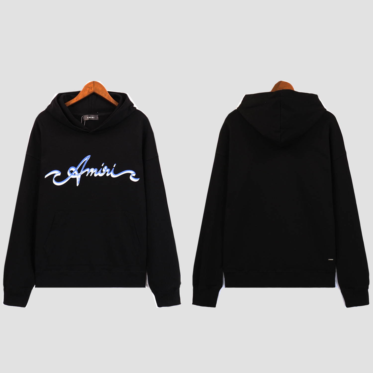 Fog marca de moda AM suéter logotipo de letras agrietadas salpicaduras de tinta pintura graffiti bordado sudadera con capucha chaqueta de pareja IR1