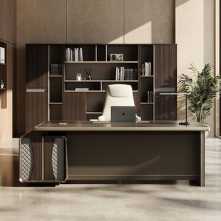 Light Luxury Boss Office Desk and Chair Combination, Simple and Modern President's Room, High-End Furniture, Manager Supervisor Desk, Executive Desk