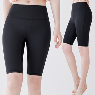 Swimming trunks women's long high waist five points anti-light awkward flat angle quick-drying black four-corner bottoming summer clothing sold separately