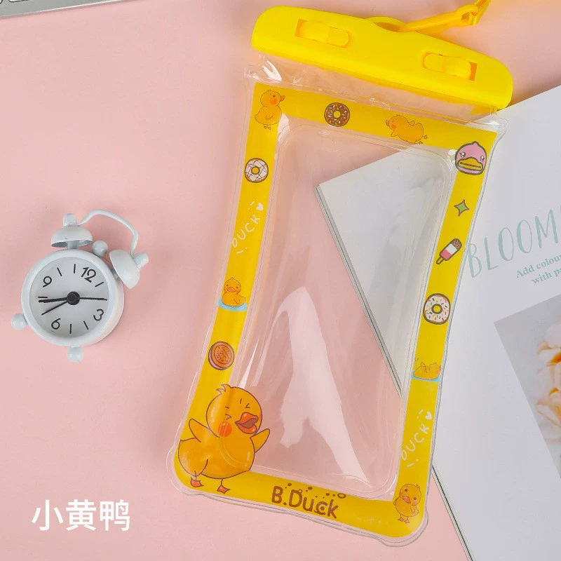 Заводская прямая продажа мультяшная подушка безопасности мобильного телефона водонепроницаемый мешок для плавания сенсорный экран мобильный телефон мешок водонепроницаемый чехол для мобильного телефона дрейфует