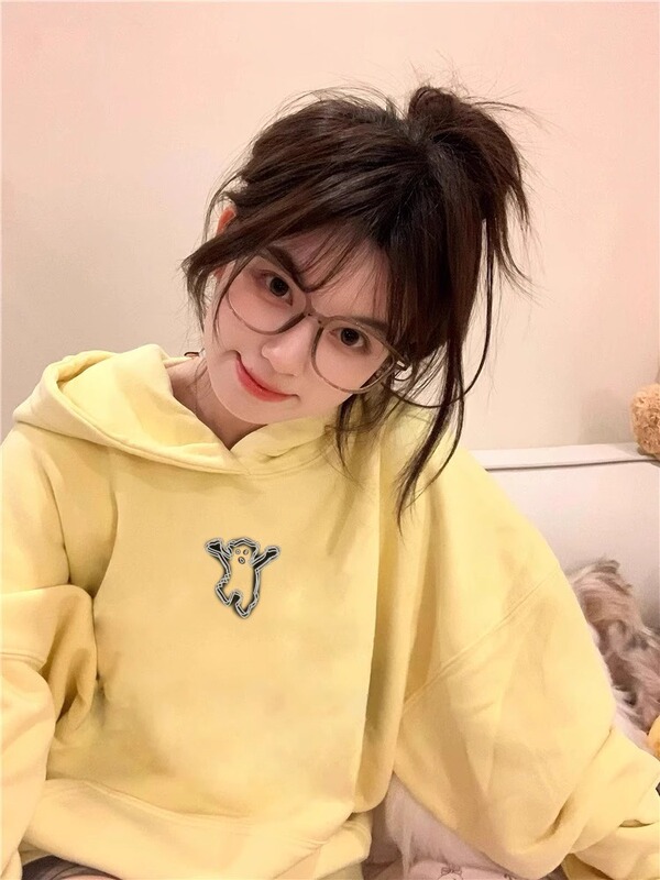重磅纯棉加绒加厚连帽卫衣女秋冬2025新款爆款美式宽松小个子外套|undefined