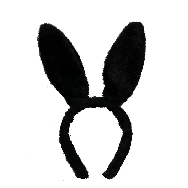 All black plush rabbit
