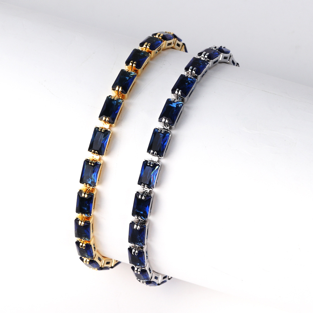 Women's Gender Copper Inlay Geometric Zircon Bracelets