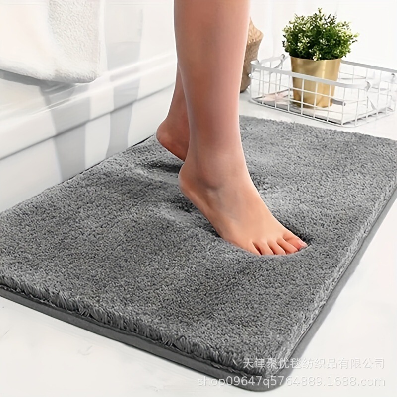 Cross-Border Thickened Bathroom Floor Mats, Water-Absorbent Anti-Slip Mats for Entrance, Amazon Export Hot-Selling Solid Color Bathroom Floor Mats Wholesale Cross-Border Thickened Bathroom Floor Mats, Water-Absorbent Anti-Slip Mats for Entrance, Amazon Export Hot-Selling Solid Color Bathroom Floor Mats Wholesale