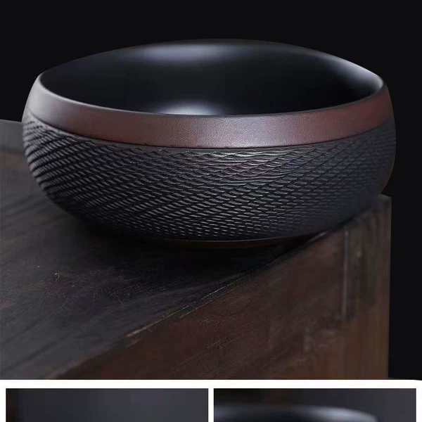 Purple pottery jumping knife tea washer