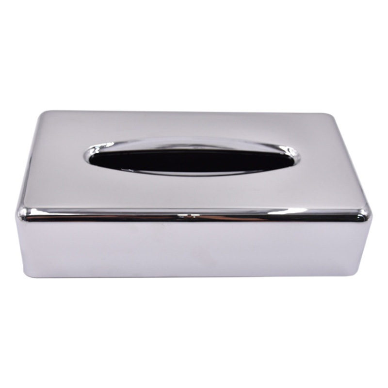 Galvanoplastia caja de pañuelos sala de estar rollo de papel tubo Hotel habitación de invitados caja de pañuelos de escritorio caja de almacenamiento transfronterizo