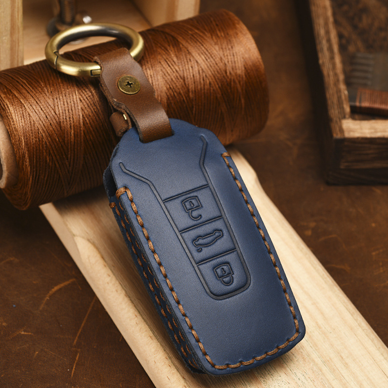Factory Direct Sales Suitable for Volkswagen New Touareg Key Cover Genuine Leather Car Special Shell Buckle Factory Direct Sales Suitable for Volkswagen New Touareg Key Cover Genuine Leather Car Special Shell Buckle