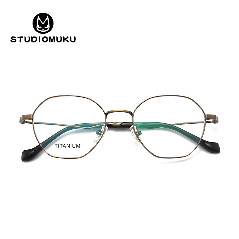 STUDIOMUKU madera fresco gafas clásico cómo convertirse en clásico miopía gafas marco polígono gafas marco