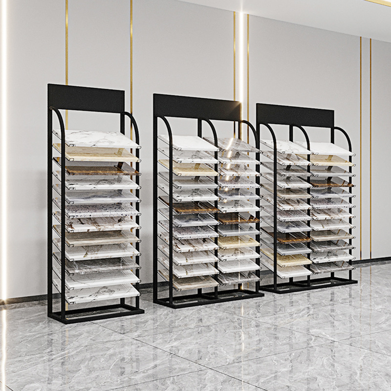 高端瓷砖样品展示架立式橱柜门板展示柜色板卡架子铝扣板架300600