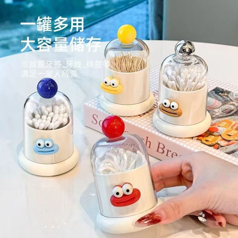 加厚牙签盒透明牙签瓶圆形方形塑料牙签筒餐厅创意棉签盒|undefined