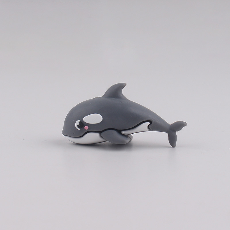 Cuentas de silicona de dibujos animados delfines 3D creativos cuentas decorativas accesorios diy goteo cuentas accesorios de cadena de tetina