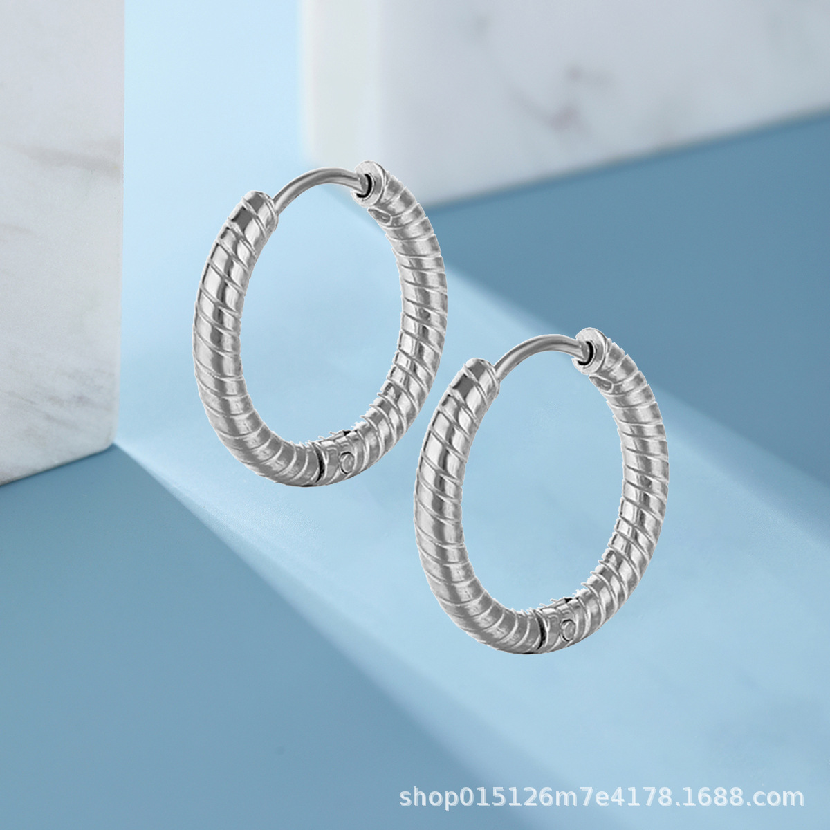 design fashionable geometric universal earrings stainless steel for…