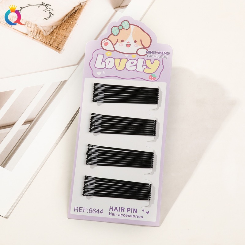 新しいベーシックヘアピンクリップ、ワンラインクリップ、黒髪の小さなクリップ、髪を固定するヘッドギア、女性用スチールクリップ、U字型クリップ|undefined