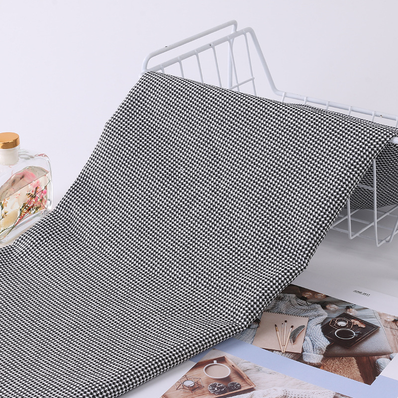 秋冬精细提花中国风现代复古印花童装斜纹条纹连衣裙黑色布料