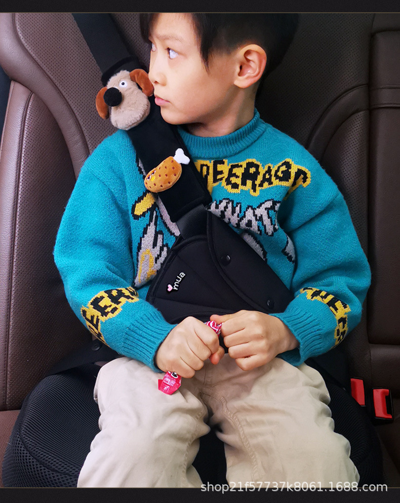Four Seasons/Fleece Car Child Safety Belt Limiter Baby Anti-Strangle Set Fixator Adjustable Shoulder Pad Accessories