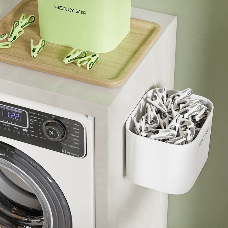 Powerful drying rack, windproof non-slip storage basket, clips included