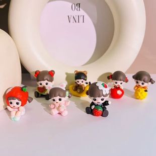 Hot-Selling In-Stock Customizable Fruit-Themed Cute Figurine Creative Gift DIY