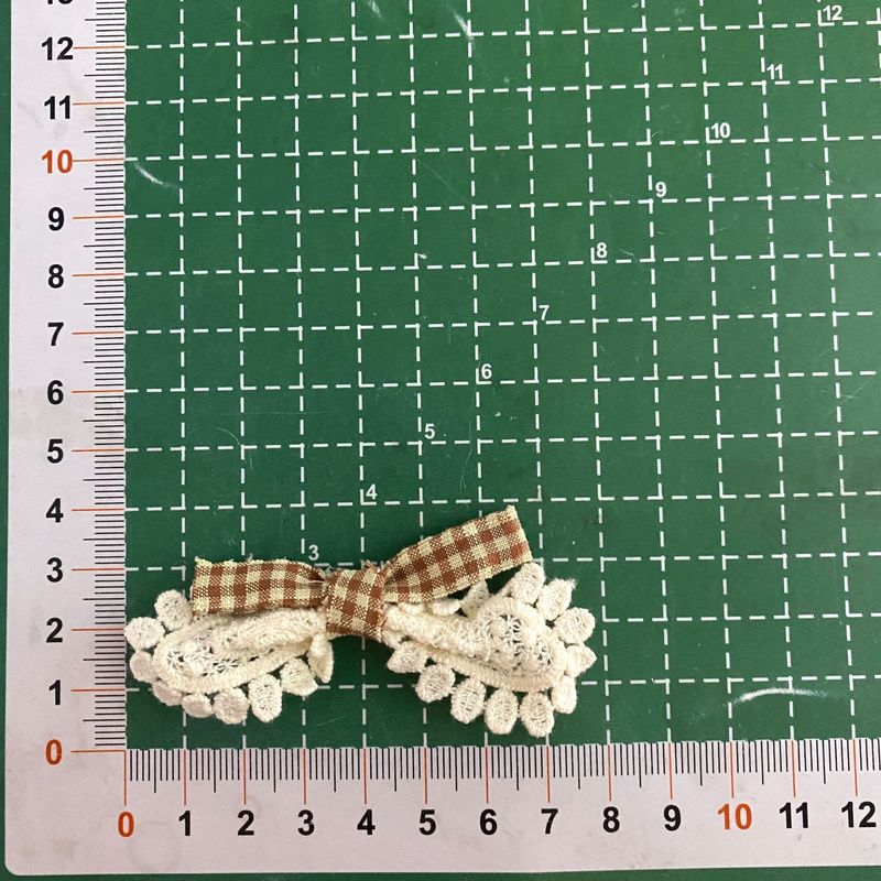 卡通可爱碎花格子蝴蝶结纽扣网纱刺绣布贴DIY儿童服装辅料配件|undefined