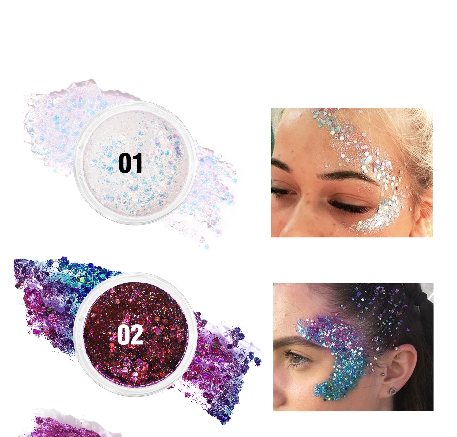 69g Weight Eye Shadow Cosmetic Type Plastic Material Solid Color Pattern Glam Style Glam Solid Color Plastic Eye Shadow 3