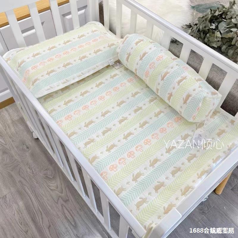 Kindergarten Cotton Non-Stick Baby Bed Sheetss Yazan Four-Season Universal Sweat-Absorbent Soft Mat Breathable Gauze Machine Washable