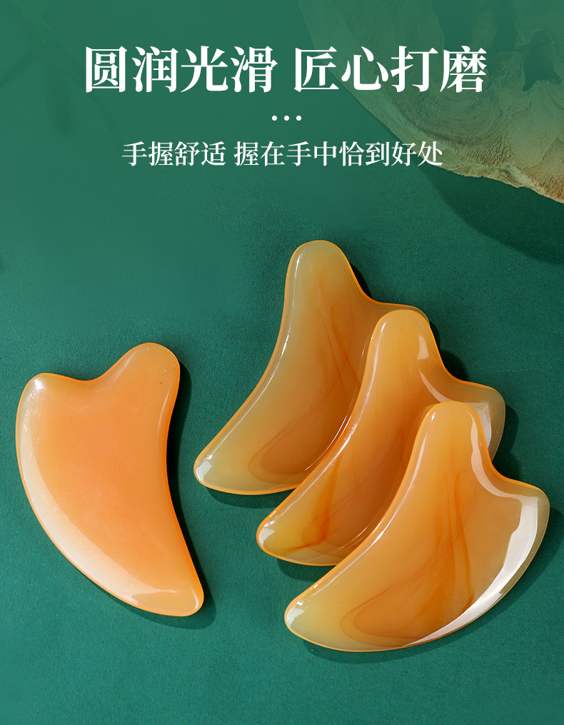 Resin Gua Sha Massage Board Set Full Body Scraping Tool with Meridian Brush for Wellness Care quality and texture