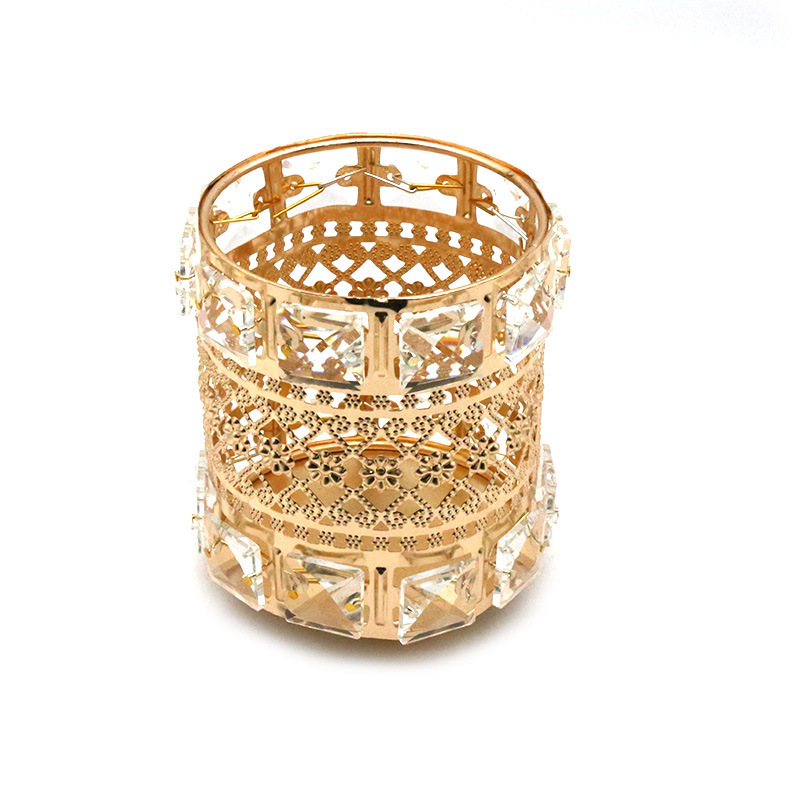 Nordic INS estilo de escritorio decoración maquillaje cepillo Cubo de almacenamiento cubo titular de la pluma de cristal modelo de hierro decoración de la habitación