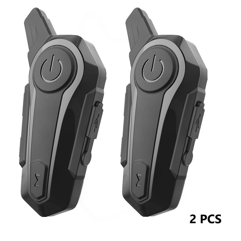 2-Pack: Newly Upgraded X1 Plus Motorcycle Headset Pair for Two-Person Riding with Upgraded Hifi Speaker Unit