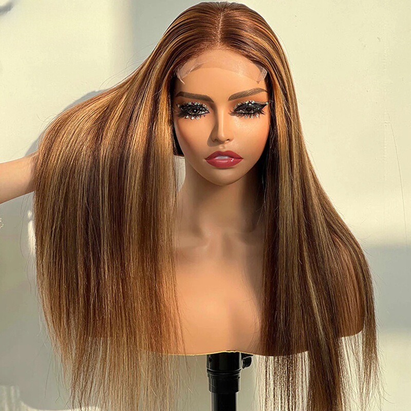 AliExpress 5x 5 HD human hair wig HD HD lace wig P427 piano color real hair