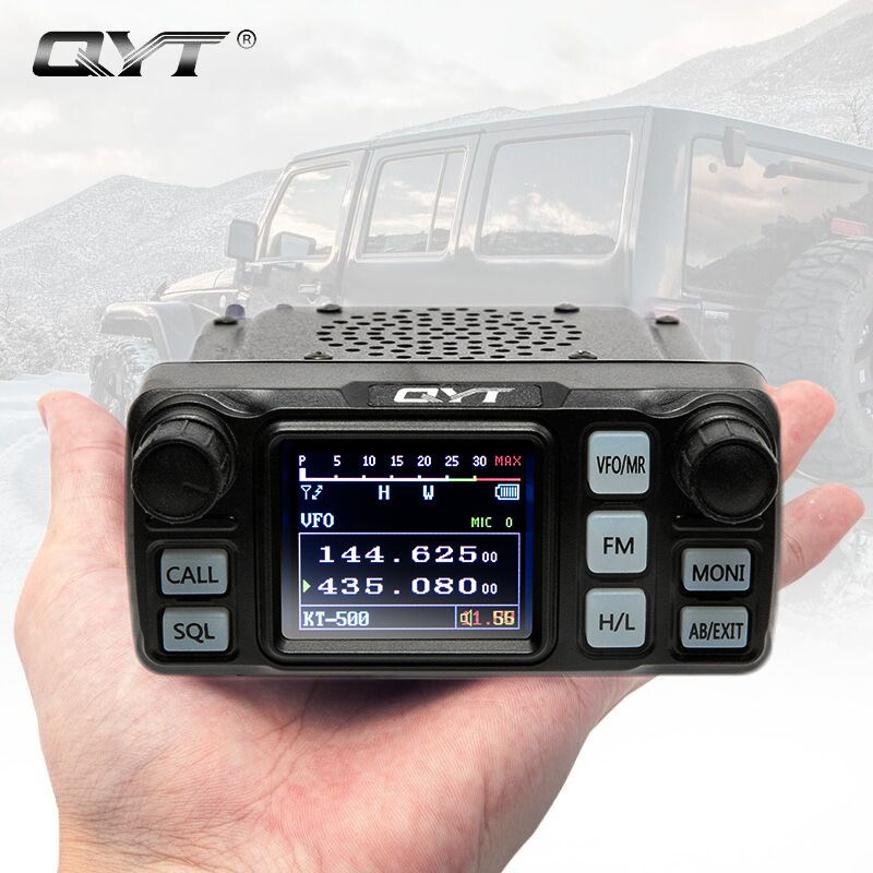 Quanyitong KT-5000 plataforma montada en vehículo 25W mini estación de radio UV panel de doble Segmento de separación chino plataforma montada en vehículo walkie-talkie