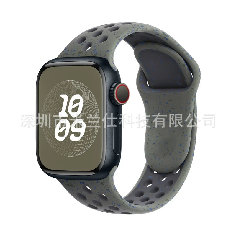 Двухцветный силиконовый браслет Nike S9 подходит для Apple iWatch6789se спортивный Ultra2