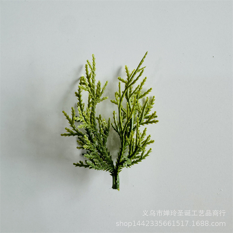 仿真植物塑料水草配件 8CM圣诞松针草圣诞圈烛台花环装饰小草批发|undefined