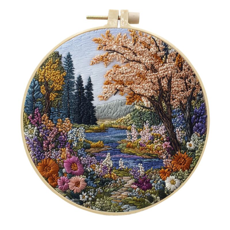オリジナル先行販売クロスボーダー新製品刺繍 diy 風景手作り生地材料パッケージキットクリエイティブ手作り裁縫英語|undefined
