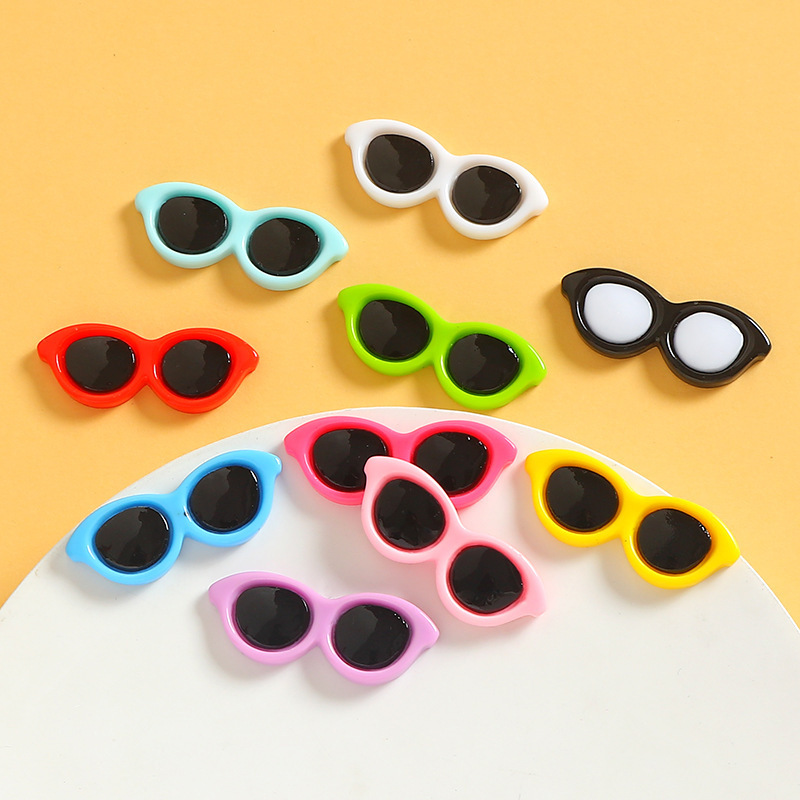 Colorful Glasses Sunglasses Resin Accessories DIY Plush Toys Sunglasses Clogs Buckle Clothing Handmade Materials