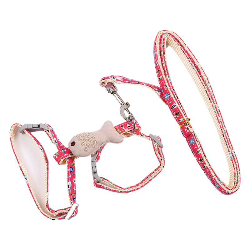 Новая трансграничная Тяговая веревка с креативным милым принтом I-образная задняя кошка прогулочная веревка с защитой от взлома мультяшная веревка для домашних животных оптом