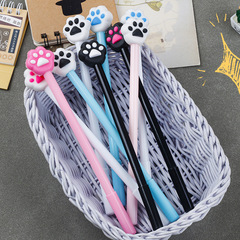 超萌大貓爪子可愛卡通中性筆黑0.5mm水筆學生文具學習用品廠家