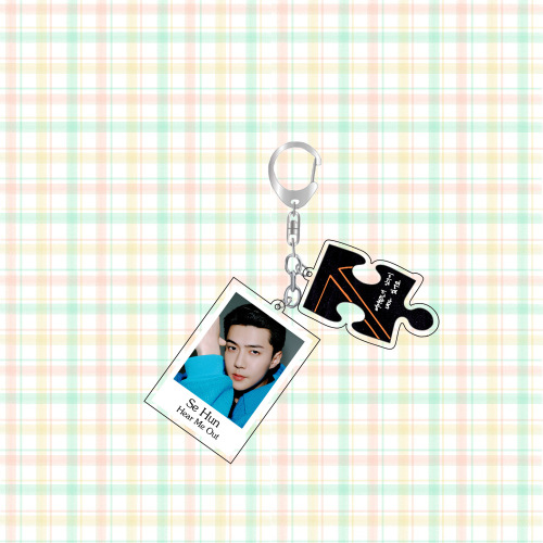 Korean group star EXO style peripherals Hear Me Out album Baekhyun and Wu Sehun keychain 820