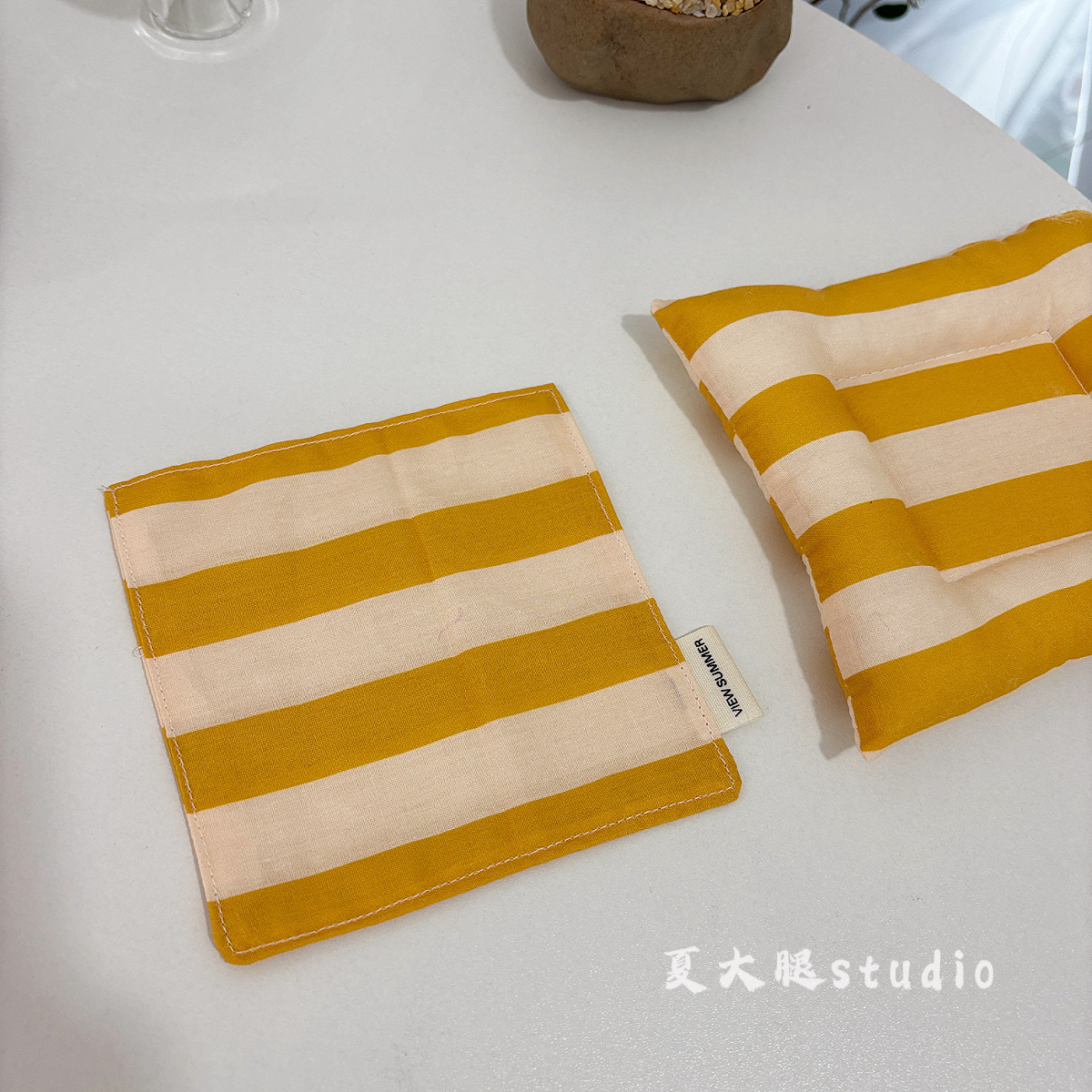 Dopaminas rayas de viento multicolor tela de cocina rayas almohadilla de comedor sensación de atmósfera propensos nuevos adornos para el hogar