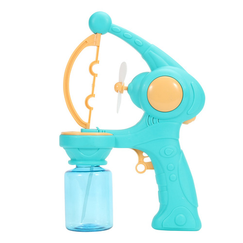 Cross-border new product children's electric bubble gun angel bubble in bubble toy fully automatic multi-hole fan bubble machine wholesale