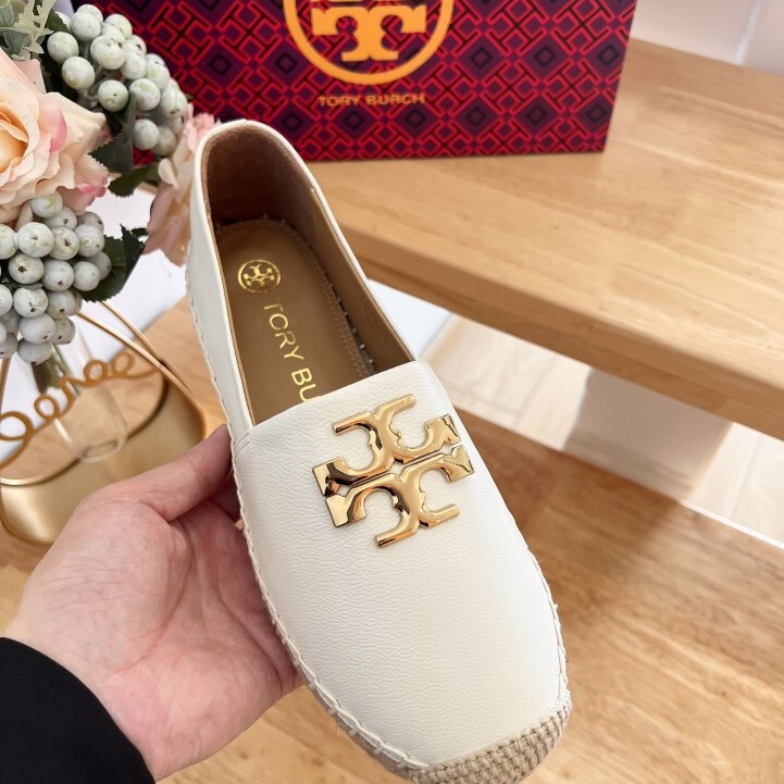 Tb European and American Export Genuine Leather Fisherman Shoes, Flat Slip-On Thick-Soled Straw Loafers, Casual Women's Shoes, Breathable