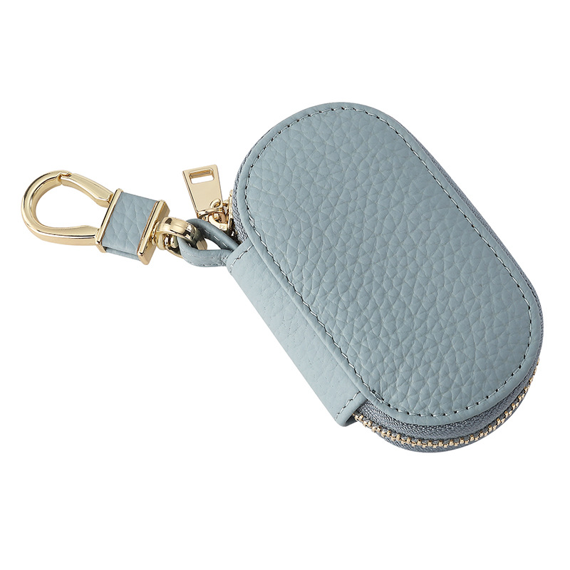 La primera capa de piel de vaca modelo universal con cremallera para llaves de coche 2024 moda nuevo conjunto de llaves fabricante al por mayor