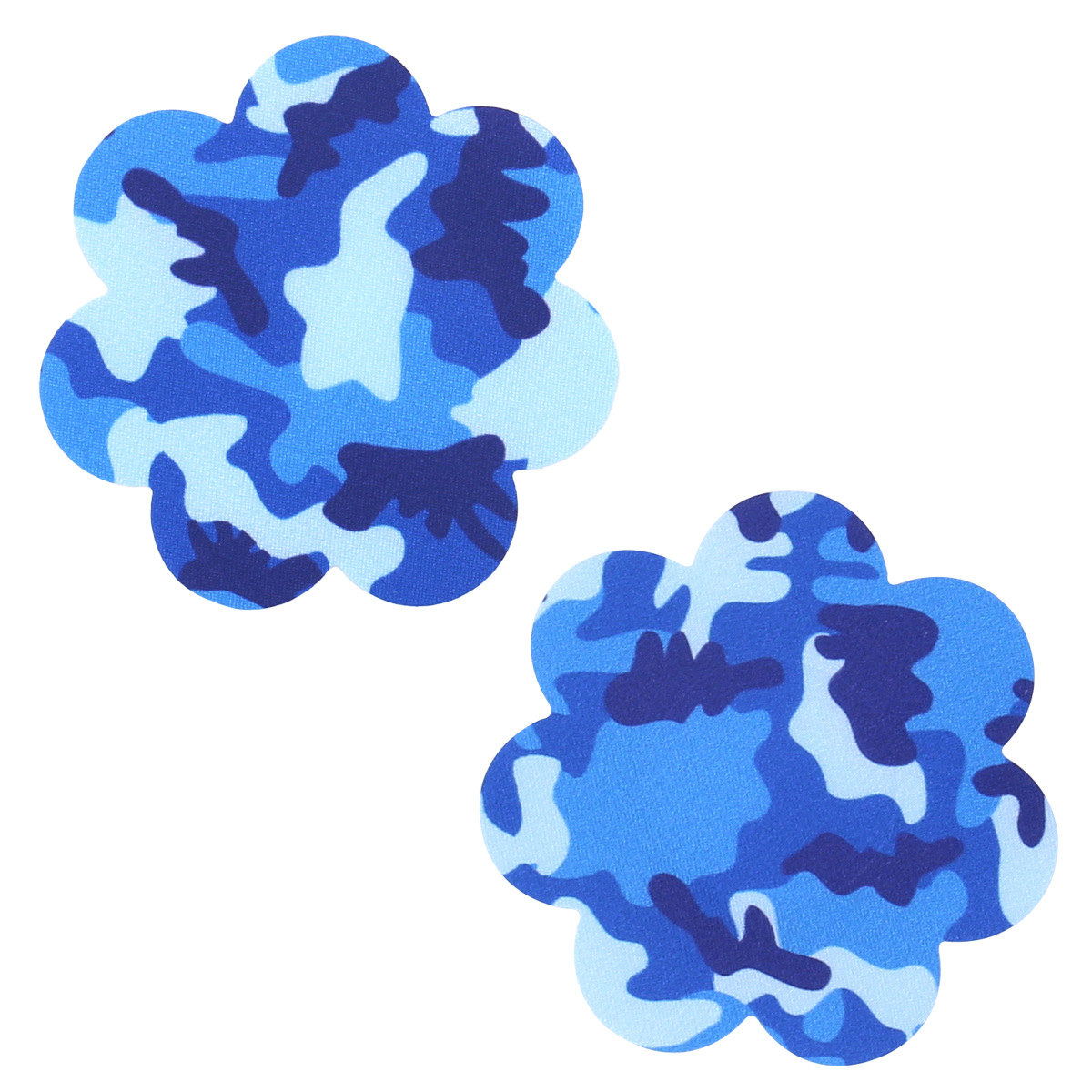 새틴 꽃무늬 네이비 블루 위장