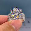 Classic diamond, accessory, metal ring, wish, wholesale, diamond encrusted, European style