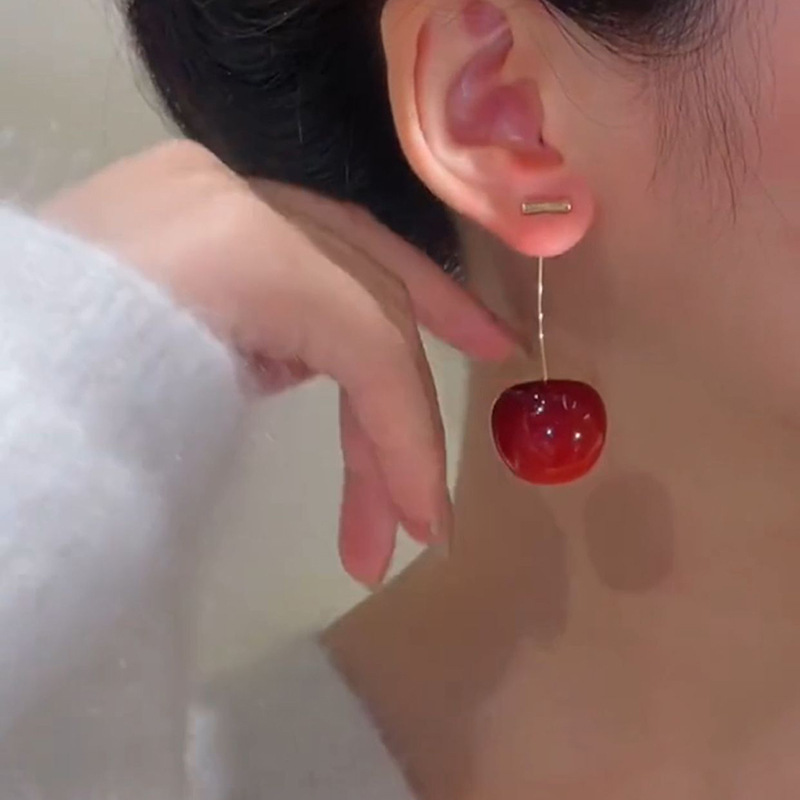 Fruit Pattern 1 Pair Lady Fruit Alloy Women's Drop Earrings
