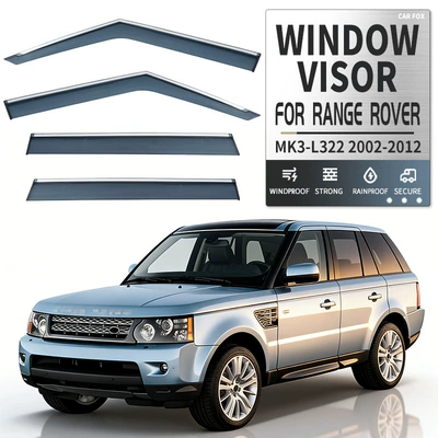 RANGE ROVER Executive RANGE ROVER RANGE ROVER RANGE ROVER L323 L405 Window visor (Rain shield) - standard-packaging-range-rover-executive-edition-mk3-l322-2002-2012-with-bright-strip-kb-rain-shield